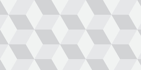 Fototapeta premium Seamless white geometric cube creative concept triangle overlapping overlap square technology texture. geometric digital cubes fabric and wallpaper grid block texture background. 