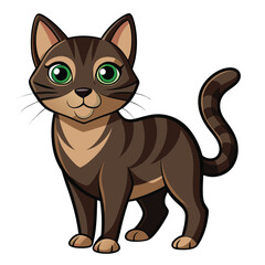 colorful cat vector image on white background