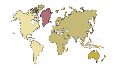 World map isolated on white background. for website layouts, background, education, precise, customizable, Travel worldwide, map silhouette backdrop, earth geography, political, reports.