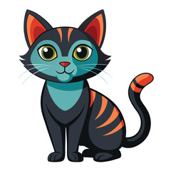 cat vector image on white background