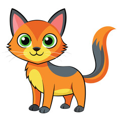 cat vector image on white background