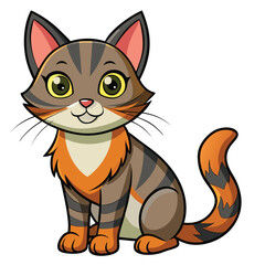 cat vector image on white background