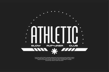 Active Running Lifestyle Club T-shirt Design Modern Sport Vector