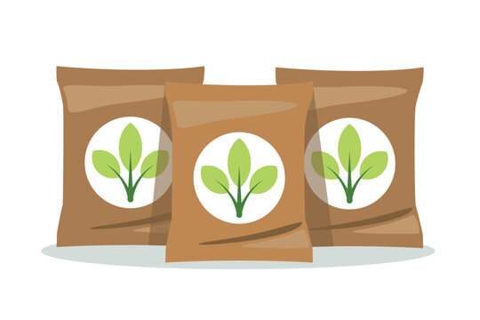 Flat Style Fertilizer Package vector illustration
