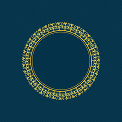 blue background with gold ornament