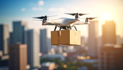 Drone delivery in city