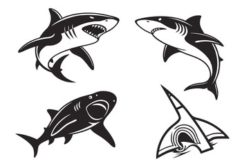 Obraz premium set of sharks