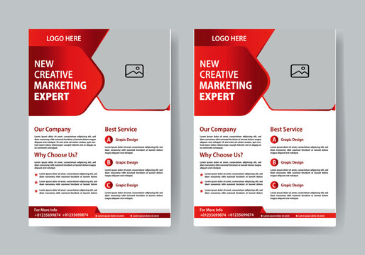 New creative Marketing expert , 2 color design , layout templete 