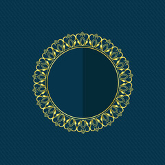 vector illustration of a golden frame