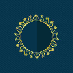 blue background with gold ornament
