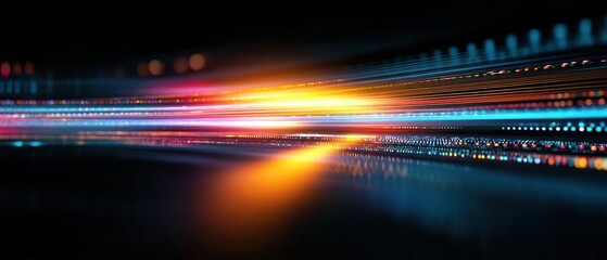 Abstract colorful light trails