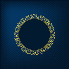 blue background with golden ornament