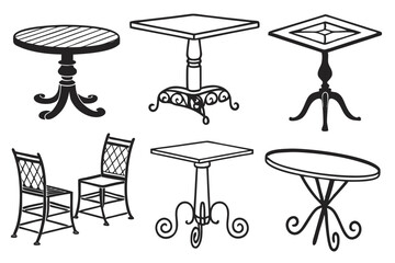 table and chairs