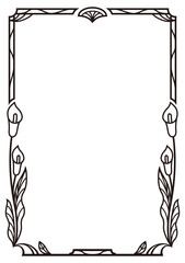 レトロ・アールデコ調フレーム12（黒）