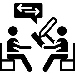 Therapist Session glyph icon