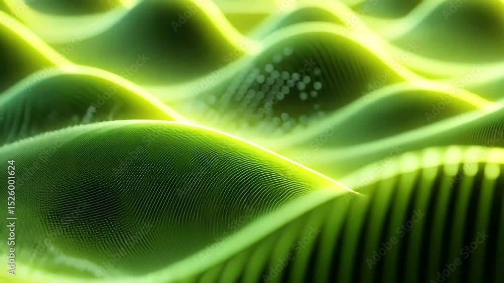 Poster vibrant green abstract computer code waves creating a seamless digital landscape, green computer cod