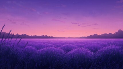 Lavender Sunset Serenity: A Purple Paradise
