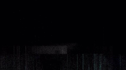 Glitch stop motion loop with digital noise and broken signal distortion overlay