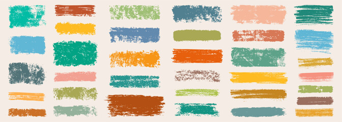 set of grunge paint, ink brush strokes. brush collection isolated on white background. Trendy brush stroke for black ink paint,grunge backdrop, dirt banner,watercolor design and dirty texture