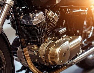 Close-up motorcycle engine (4)