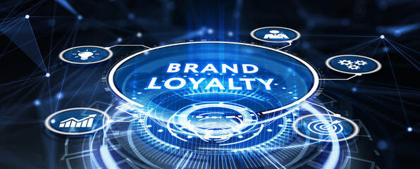 Brand Loyalty Marketing Branding Office Working Accounting Concept. 3d illustration
