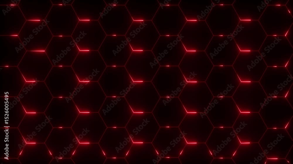Poster abstract futuristic hexagon mesh with light effects. can be used as a background for presentations, 