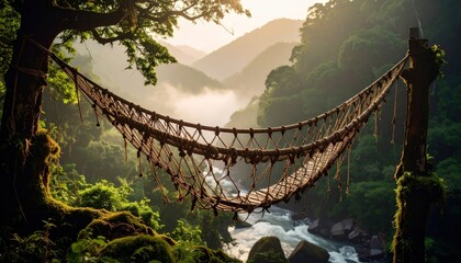 Fototapeta premium Lush jungle hammock