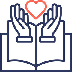 Gratitude Journal line color icon