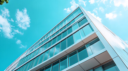 modern office building with blue sky