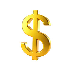 golden dollar sign with transparent background PNG and JPEG image