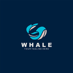 Whale logo image vector illustration template design