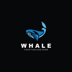 Whale logo image vector illustration template design