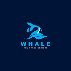 Whale logo image vector illustration template design
