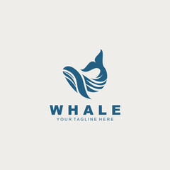 Whale logo image vector illustration template design