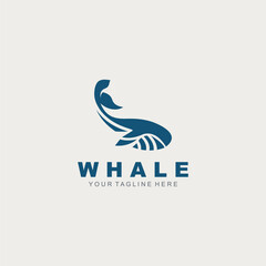Whale logo image vector illustration template design