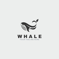 Whale logo image vector illustration template design