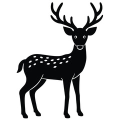 Obraz premium deer silhouette vector illustration