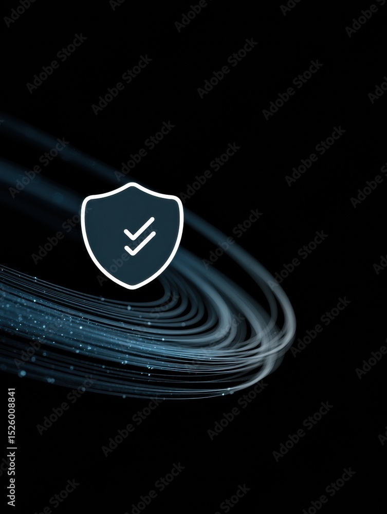 Poster Icon Representing Anonymous Web Browsing With a VPN Trail Against a Dark Background, Designed for Online Security and Privacy