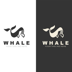 Obraz premium Whale logo image vector illustration template design