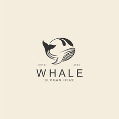 Whale logo image vector illustration template design