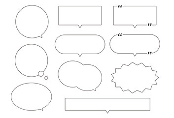 白ぶち付き吹き出しセット