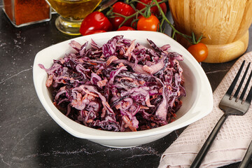 Coleslaw salad with cabbage and carrot