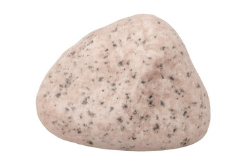 Smooth pink granite pebble with rough texture, isolated on transparent background, perfect for nature-themed projects