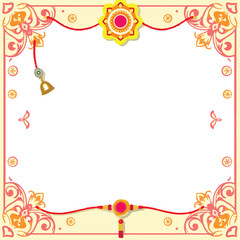 frame of flowers Raksha Bandhan