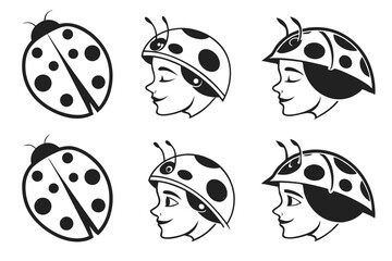 set of cartoon insects