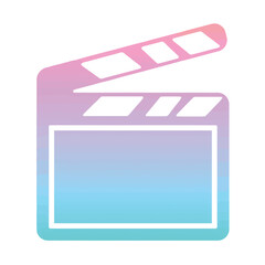 Fototapeta premium Pastel clapperboard movie production filmmaking video