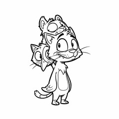 Coloring cartoon pictures