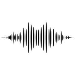 Abstract black waveform isolated on white background
