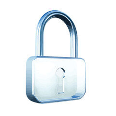 Secure padlock digital privacy protection symbol