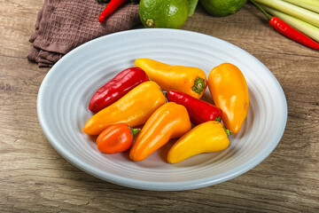 Small baby bell pepper heap